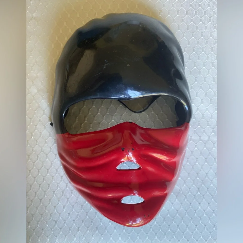 3/$29 - Ninja Hard Plastic Mask, 2pc Green & Red Kids Costume, Greenbrier Int.